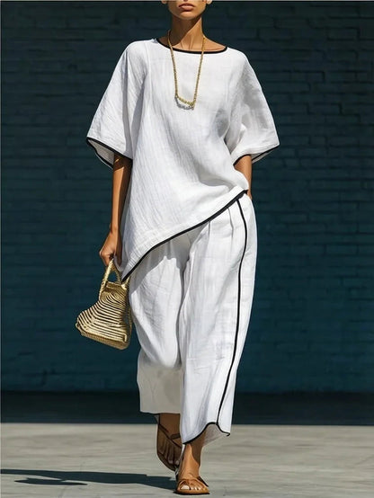Anila Linen Cropped Pant Set 3