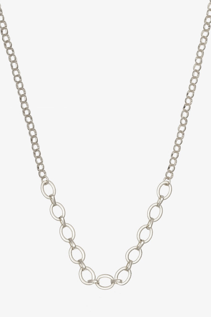 ANTLER NECKLACE - LONG LINK CHAIN - Silver