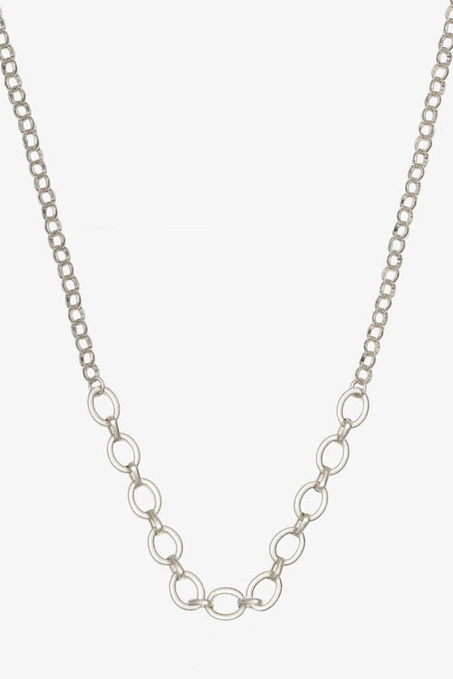 ANTLER NECKLACE - LONG LINK CHAIN - Silver