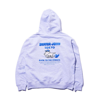 BACK TO THE STREETS Hoodie 🟦 ⬜️【JOHN by OFFICE SHIBACHAN】