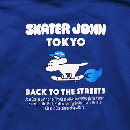 BACK TO THE STREETS Hoodie 🟦 ⬜️【JOHN by OFFICE SHIBACHAN】