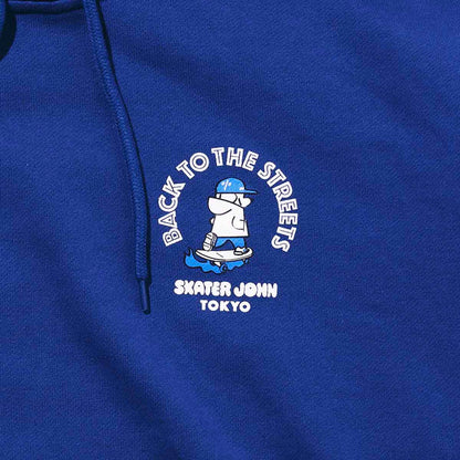 BACK TO THE STREETS Hoodie 🟦 ⬜️【JOHN by OFFICE SHIBACHAN】