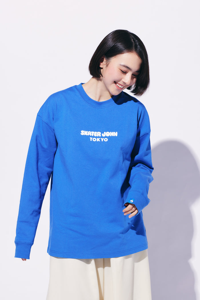 BACK TO THE STREETS Long-sleeved T-shirt JOHN Light Blue 🟦【JOHN by OFFICE SHIBACHAN】