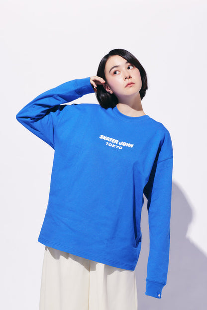 BACK TO THE STREETS Long-sleeved T-shirt JOHN Light Blue 🟦【JOHN by OFFICE SHIBACHAN】