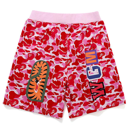 BAPE Double-Hat Big ABC Camo Shark Shorts