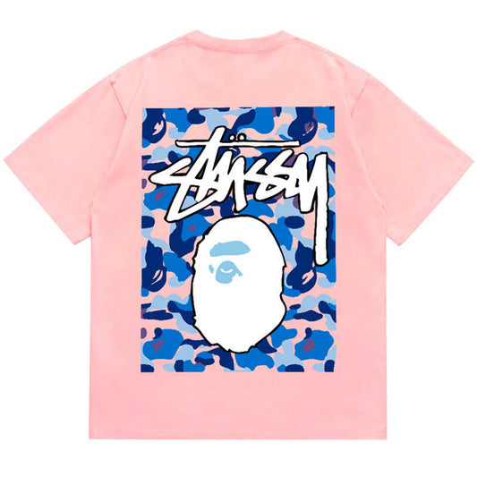 BAPE X Stussy Ape Head Tee
