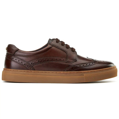 Base London Mens Clapton Leather Brogue Casual Shoes