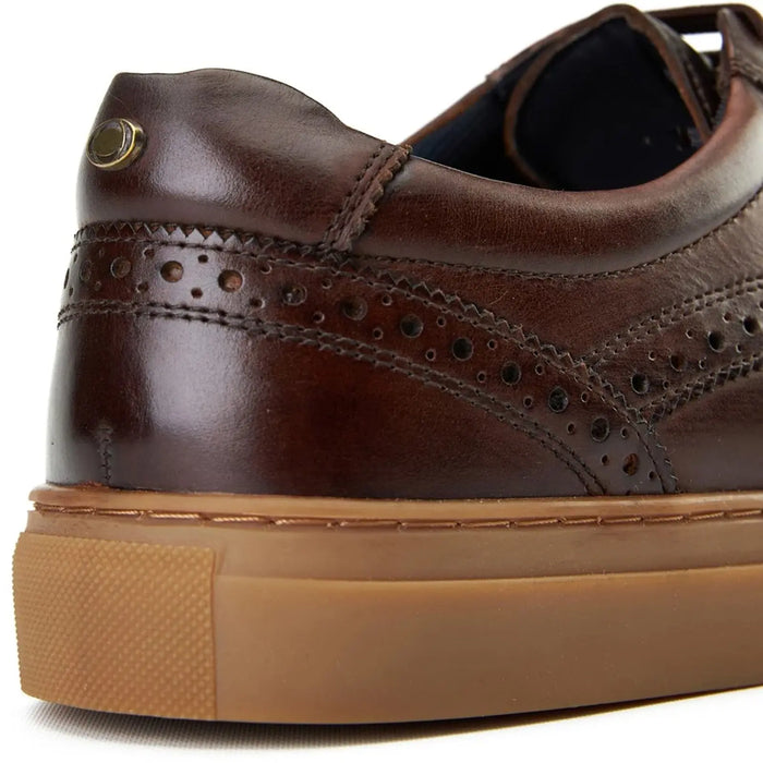 Base London Mens Clapton Leather Brogue Casual Shoes
