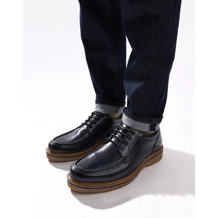 Base London Mens Langdon Leather Apron Toe Shoes