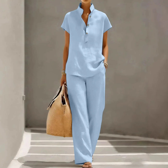 Belle Breathable Linen Matching Set 0