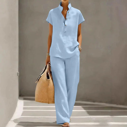 Belle Breathable Linen Matching Set 0