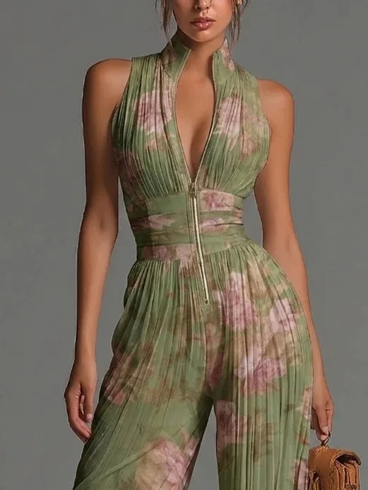 Cassidy Pleated Wide Leg Jumpsuit 2