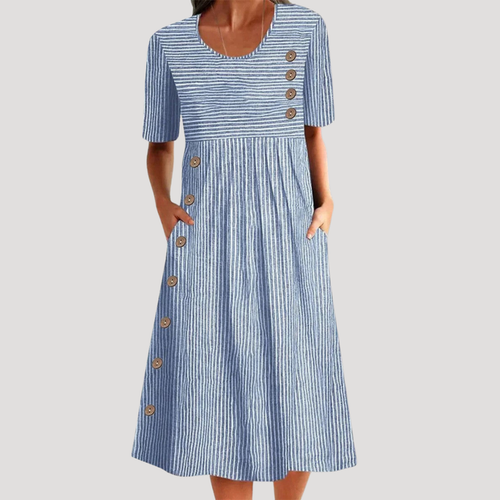Women’s Summer Striped Midi Dress 0