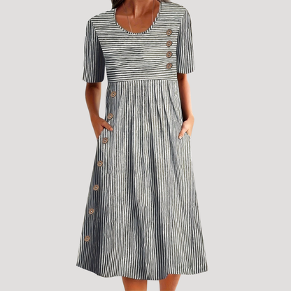 Women’s Summer Striped Midi Dress 1