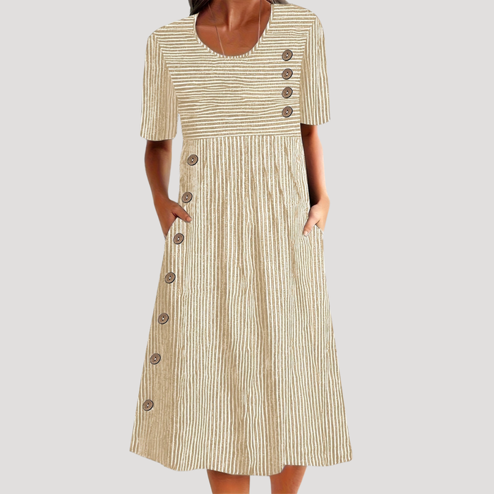 Women’s Summer Striped Midi Dress 2