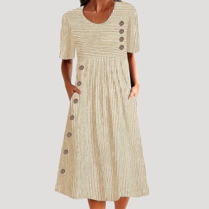 Women’s Summer Striped Midi Dress 2