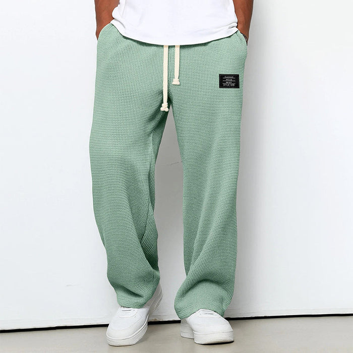 Men’s Waffle Knit Jogger Pants with Drawstring Waist 1