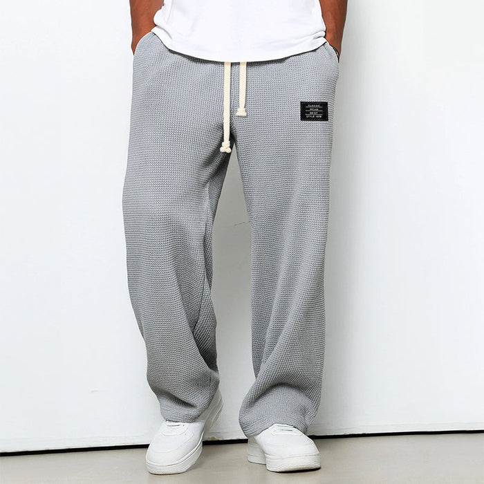 Men’s Waffle Knit Jogger Pants with Drawstring Waist 3