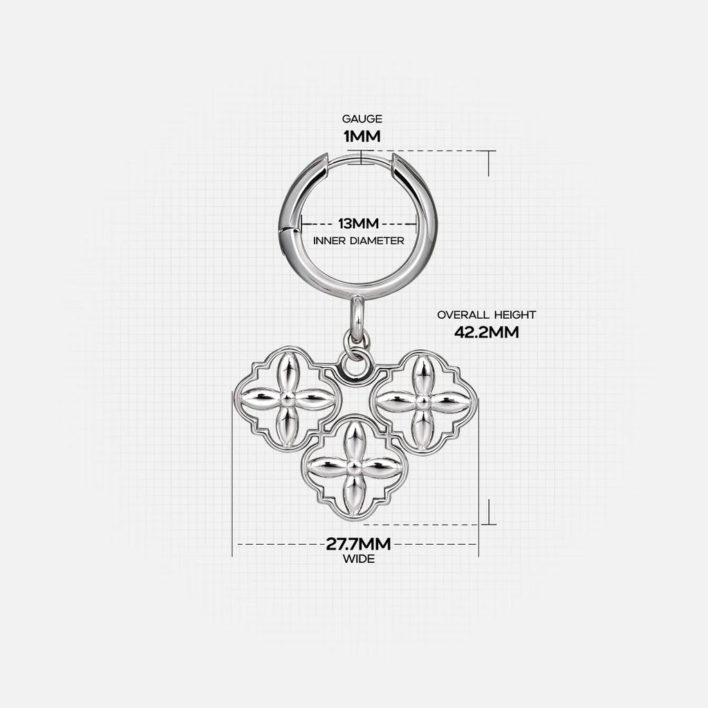 GOTHIC QUATREFOIL EARRINGS