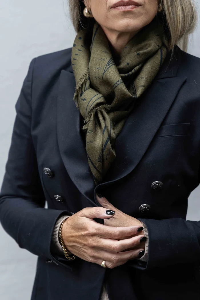 DARK HAMPTON SCARF - ELLIE COMPTON - THE YORKE