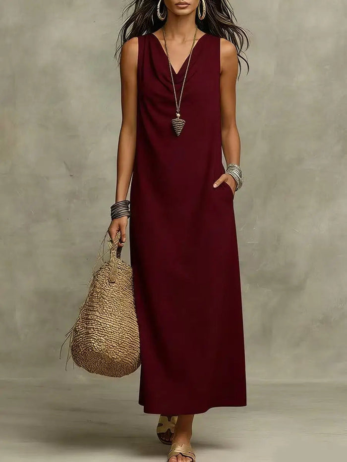 Dawson Linen Sleeveless Maxi Dress 4