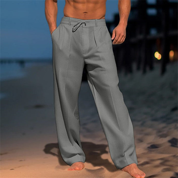 Jürgen | Men's spring-style relaxed trousers with drawstring 1