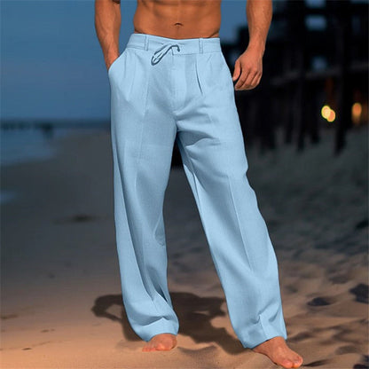 Jürgen | Men's spring-style relaxed trousers with drawstring 4