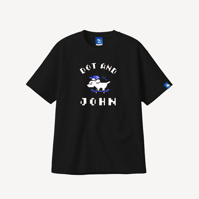 DOT AND JOHN Short-Sleeved T-Shirt ⬜️ ⬛️【JOHN by OFFICE SHIBACHAN】