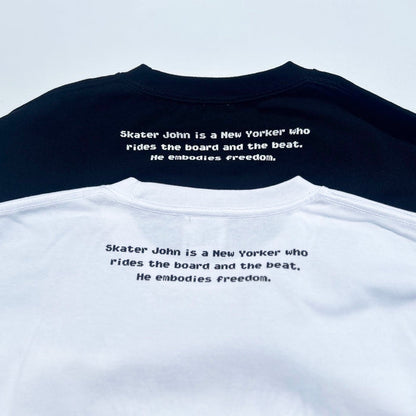 DOT AND JOHN Short-Sleeved T-Shirt ⬜️ ⬛️【JOHN by OFFICE SHIBACHAN】