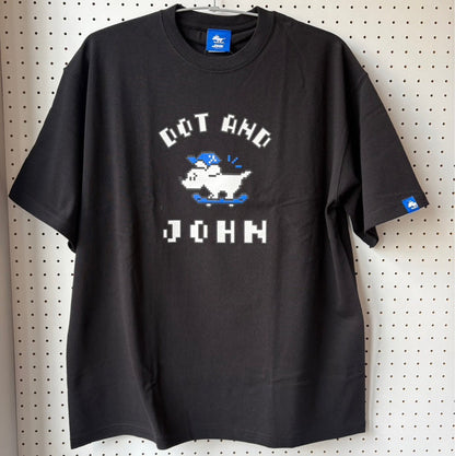 DOT AND JOHN Short-Sleeved T-Shirt ⬜️ ⬛️【JOHN by OFFICE SHIBACHAN】