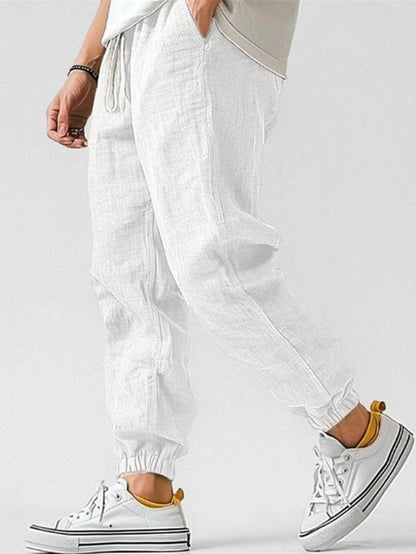 COTTON LINEN JOGGERS FOR MEN 0