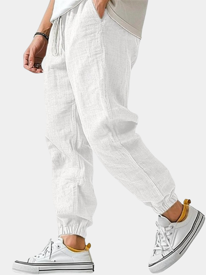 COTTON LINEN JOGGERS FOR MEN 1