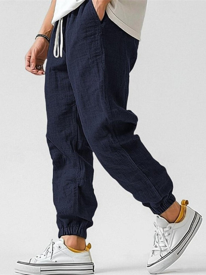 COTTON LINEN JOGGERS FOR MEN 5