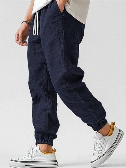 COTTON LINEN JOGGERS FOR MEN 5