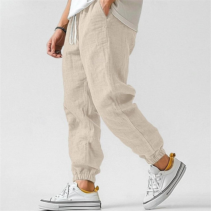 COTTON LINEN JOGGERS FOR MEN 6