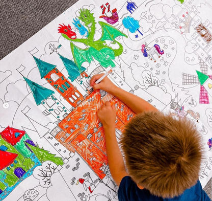 Fairytale Coloring Tablecloth | Kids Activity