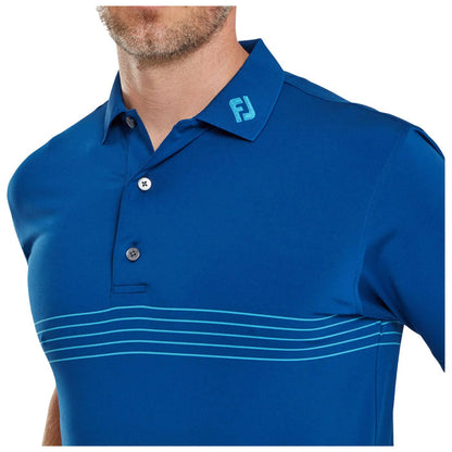 FootJoy Mens Engineered Pinstripe Lisle Polo Shirt Large