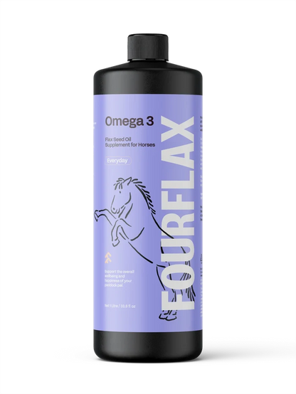 Fourflax Omega 3 Flaxseed Oil Supplement for Horses