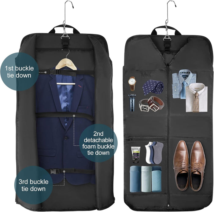 Foldable Waterproof Travel Garment Bag – Carry-On Suit Organiser with Strap 1