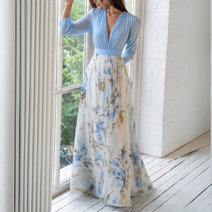 Doris | Women's Floral V-Neck Maxi Dress 1