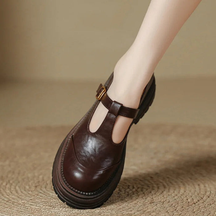 Henna | T-Bar Mary Jane Loafers with Platform for Women 1