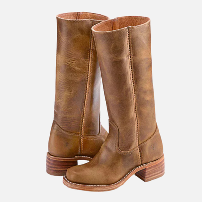 Indi | Women's Tall Leather Heeled Boots