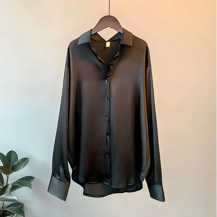 Jade Womens Blouse | Lightweight Silk, Elegant Summer Top 2
