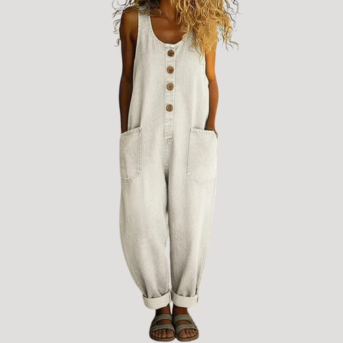 Women’s Baggy Denim Dungarees 0