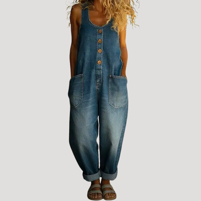 Women’s Baggy Denim Dungarees 2