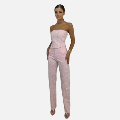 Kylie | Women's Sequin Strapless Jumpsuit