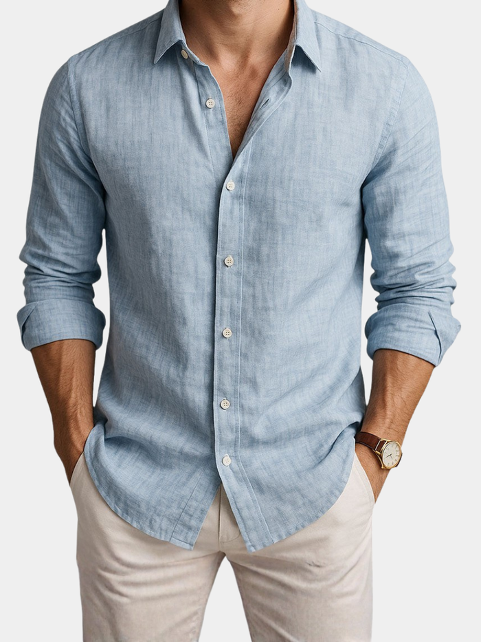 LINEN BLEND SHIRT FOR MEN 1