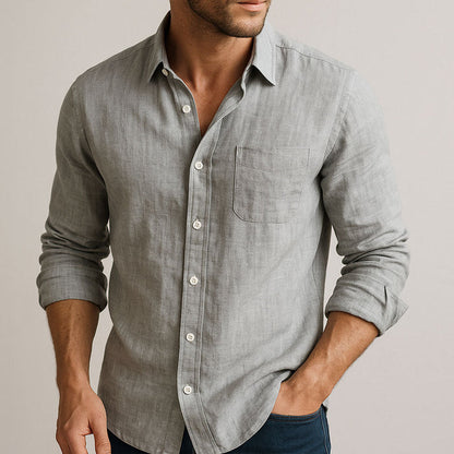 LINEN BLEND SHIRT FOR MEN 2