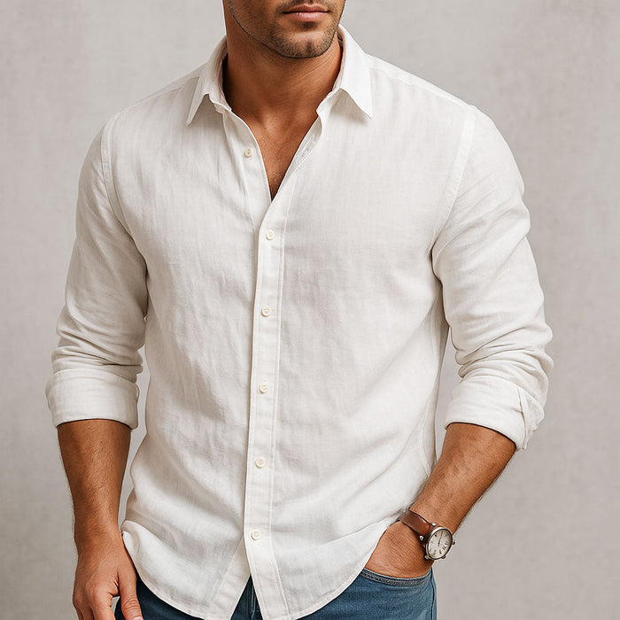 LINEN BLEND SHIRT FOR MEN 4