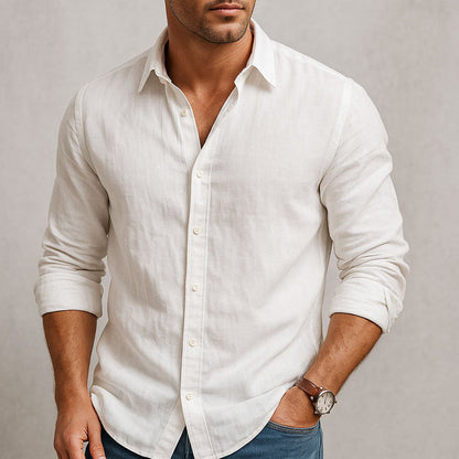 LINEN BLEND SHIRT FOR MEN 4